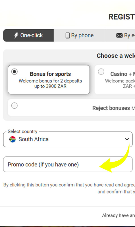 How to put bonus code into Megapar