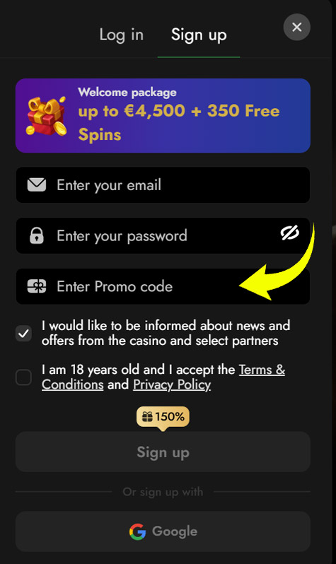 How to put bonus code into Oscarspin