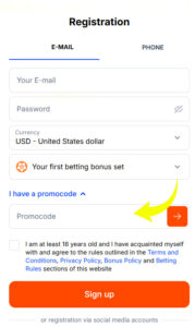 Vulkanbet Sing up Bonus code